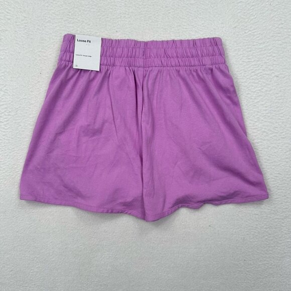 Nike Dri-Fit Breezy High Waisted Youth Girls Shorts, Size Medium Purple - Picture 6 of 7